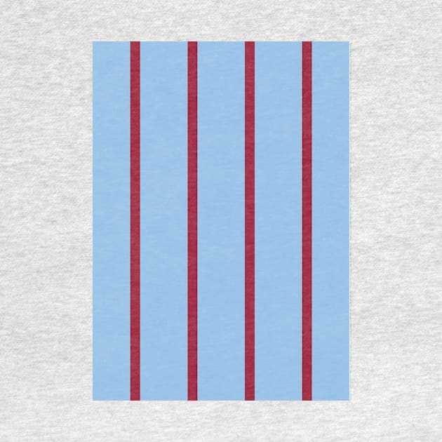 Villa 1957 FA Cup Blue and Claret Pinstripe by Culture-Factory